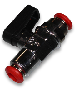 Air shut-off valve with handlever for hose 6/4mm